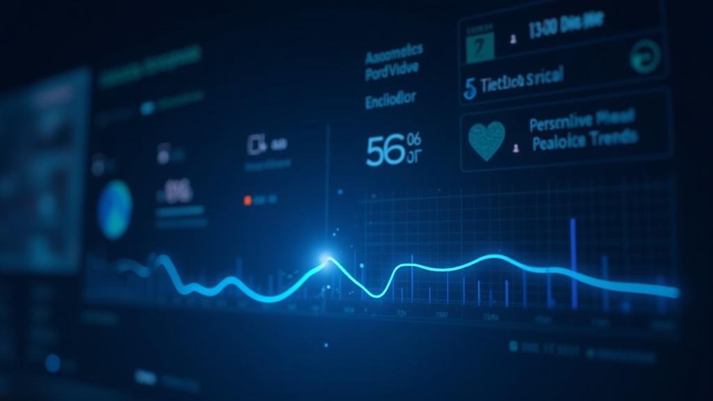 AI-powered interface showing blood glucose trends and personalized meal recommendations